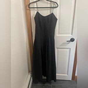 Elegant Black Spaghetti Strap Dress